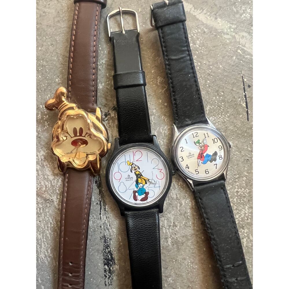 Lot of vintage goofy watches, 80s, Rare
